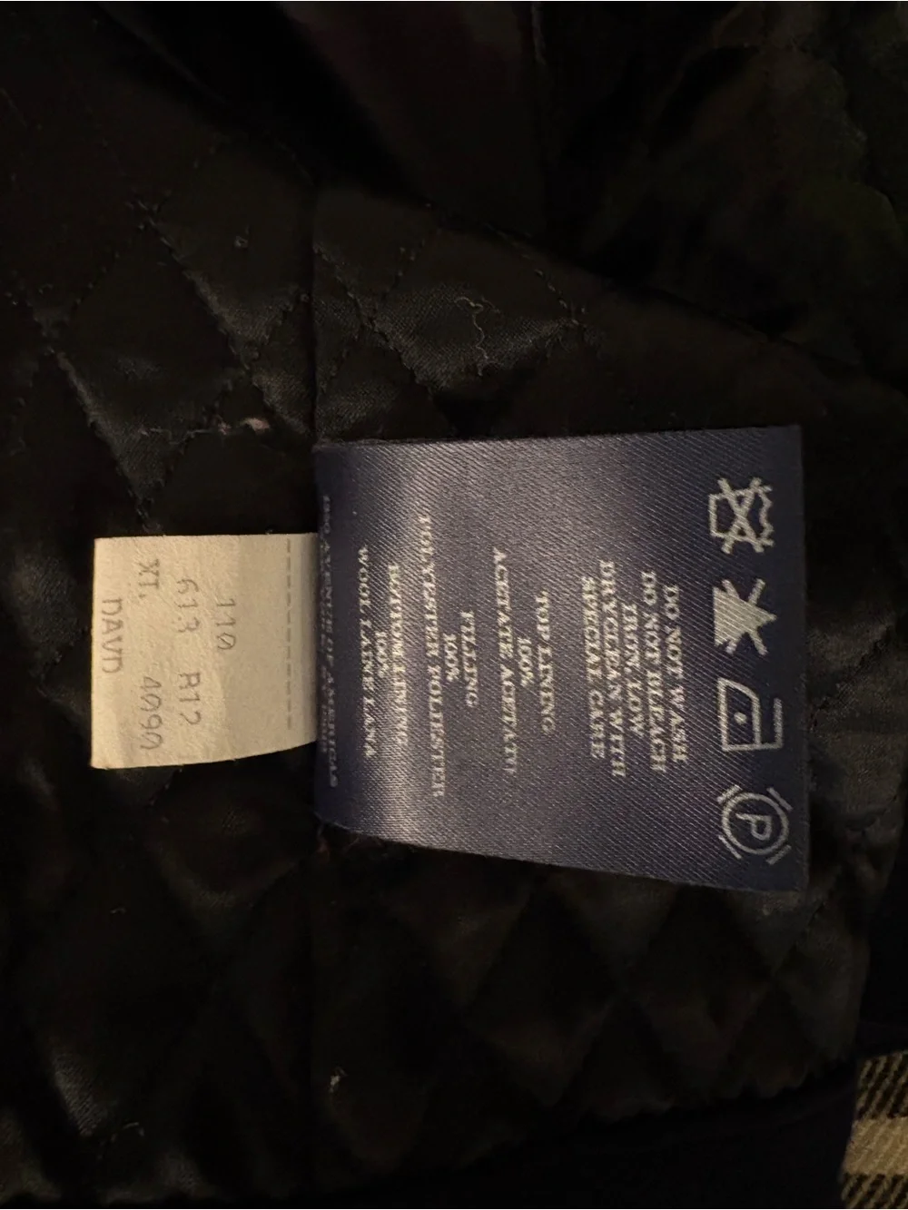 Burberry wool Jacket Coat XL in Navy